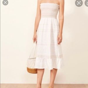 Reformation Strapless Midi Dress
